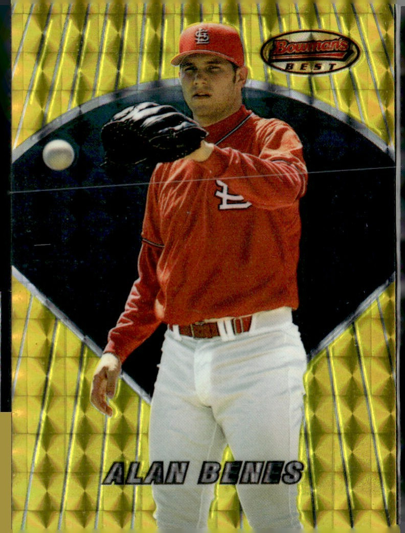 1996 BOWMAN'S BEST ATOMIC REFRACTOR PARALLEL #51 ALAN BENES CARDINALS MINT COND