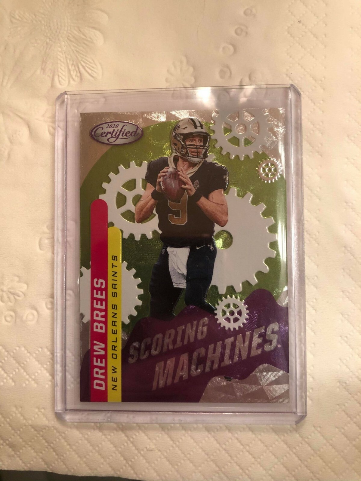 2020 Panini certified Drew Brees RARE Scoring Machines SP Card Case hit