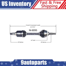 Fits 2000-2007 2008 Nissan Maxima Infiniti I30 I35 Front Left CV Axle Shaft