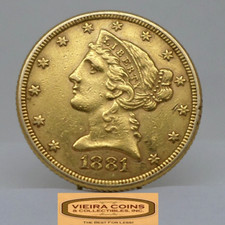 1881 Liberty Head Gold $5, Half Eagle - #B47773
