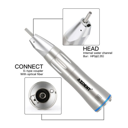 Dental 1:1 Optic Fiber Straight Handpiece Nose Cone Low Speed Inner Water Spay  - Picture 1 of 8