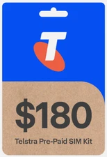 Telstra◉$180 120GB◉Pre-Paid SIM Card Starter Kit◉70GB+50GB Bonus◉6 Month Expiry◉