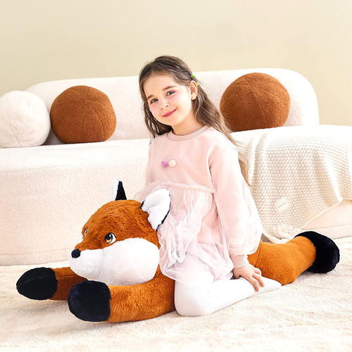 Stuffed Animal Plush Giant Fox Kids Girlfriend Gift Large Toys Hugging Pillow - Picture 4 of 11