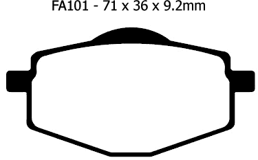 EBC/FA101TT Brake Pads (Front) for Yamaha DT125R, XT225 Serow, XT350, etc. - Picture 2 of 2