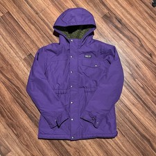 Patagonia Jacket Waterproof- Girl s Size L 12 Purple Hooded
