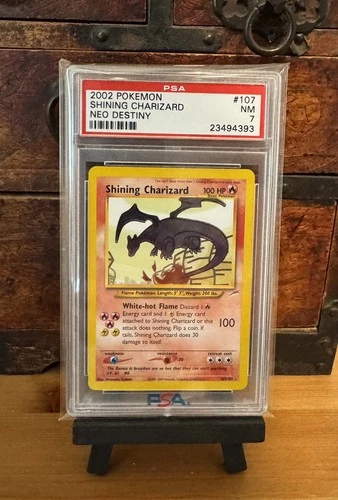 2002 Pokemon Neo Destiny Shining Charizard Holo #107 PSA 7 Near Mint Secret Rare
