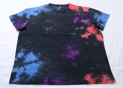 Linus Tech Tips Men's Short Sleeve Crew Neck Tie Dye Shirt EH6 Black Size 2XL