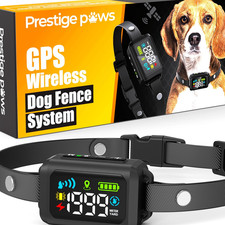 GPS Dog Fence, Wireless Shock Collar, Medium Large Dog Containment Waterproof