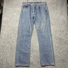 VTG Levis 501 Original Straight Button Fly Denim Jeans Mens 38x32 Blue