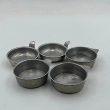Vintage Cookware Stainless Egg Poacher 6 Egg Cup Set Replacements Farmhouse Deco
