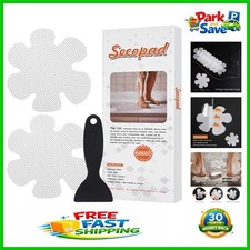 Snowflake Non-Slip Shower Stickers Set - 24 Durable Bath Treads with Scraper