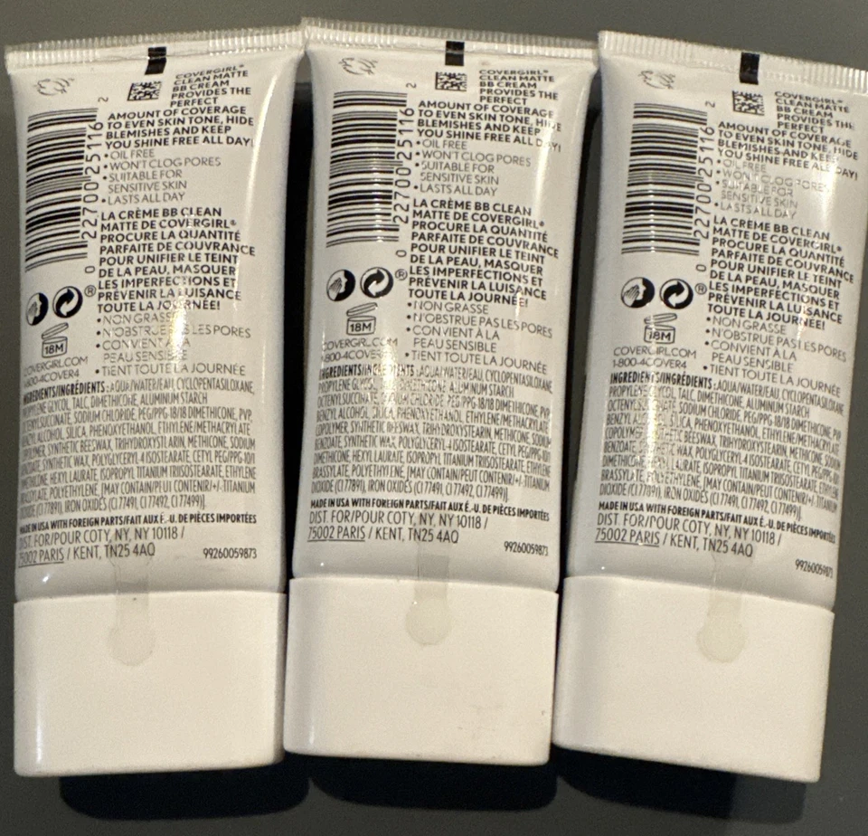 Pack Of 3 -COVERGIRL Clean Matte BB Cream #560 Deep 1 fl. oz. - Image 3 of 4