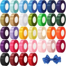 800 Yards Ribbon,1 Inch Satin Ribbon,32 Colors