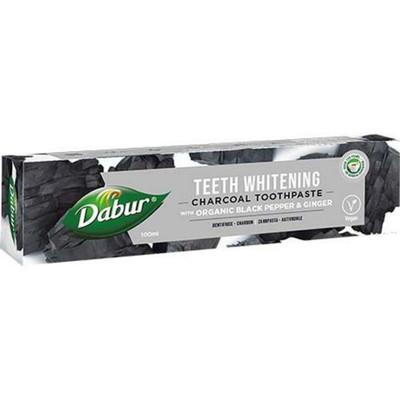 3 X Dabur Kräuter Aktivkohle Zahnpasta 100ml Ayurvedische Pflege-Produkte Herbal