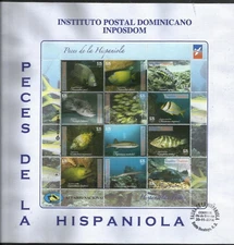 FISHES DOMINICAN Republic Mi# 2399/2410 FDC Very Rare!!!