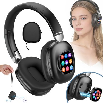 MPOW 2-in-1 Bluetooth 6.0 Kopfhörer mit Touchscreen Wireless Over-Ear Headset