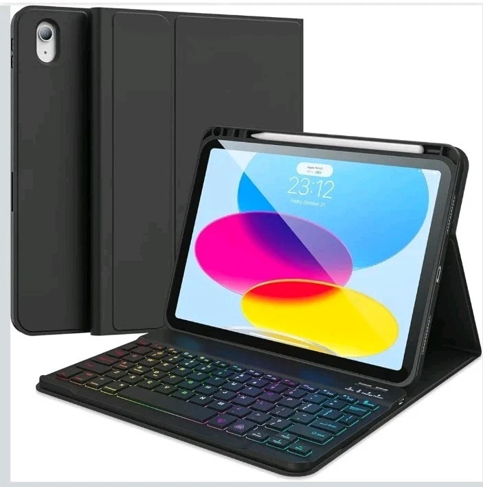 Removable Backlit Keyboard Case For iPad 10th Gen 10.9" Display With Pencil Hold - Image 2 of 4