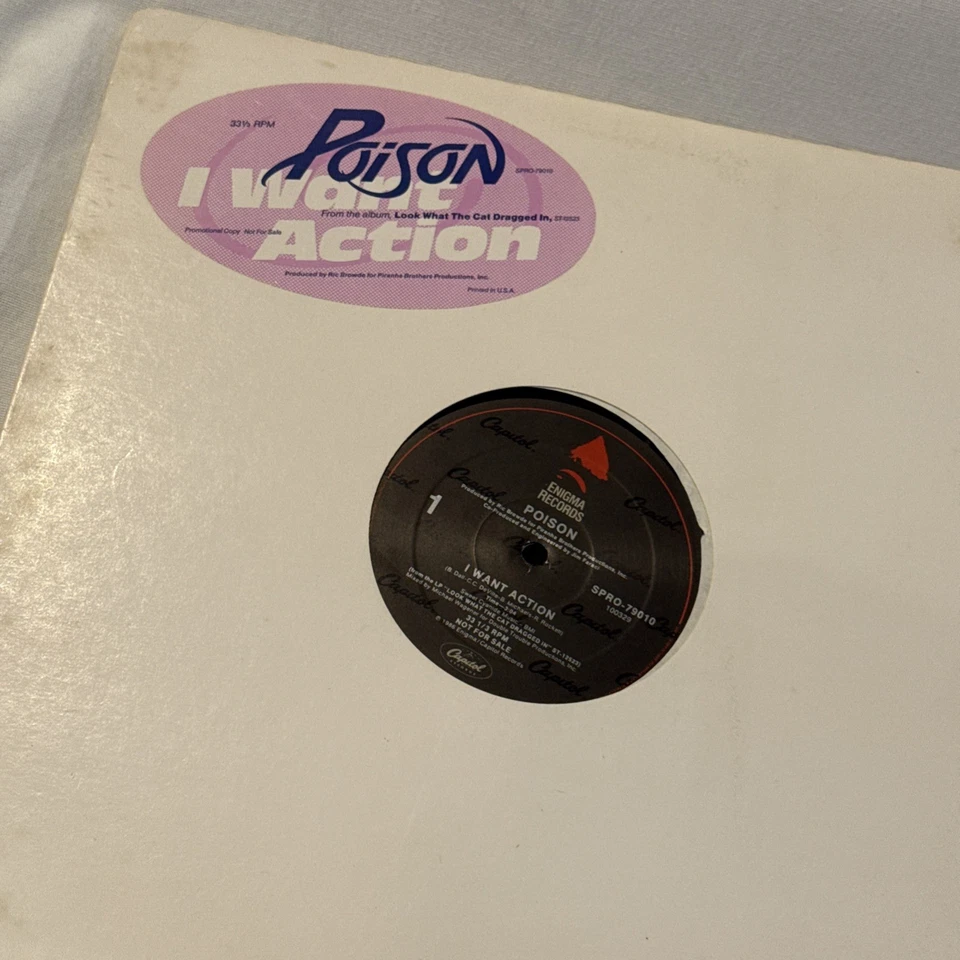 Poison - I Want Action Vinyl Single 12" - 1986 - Image 2 of 4