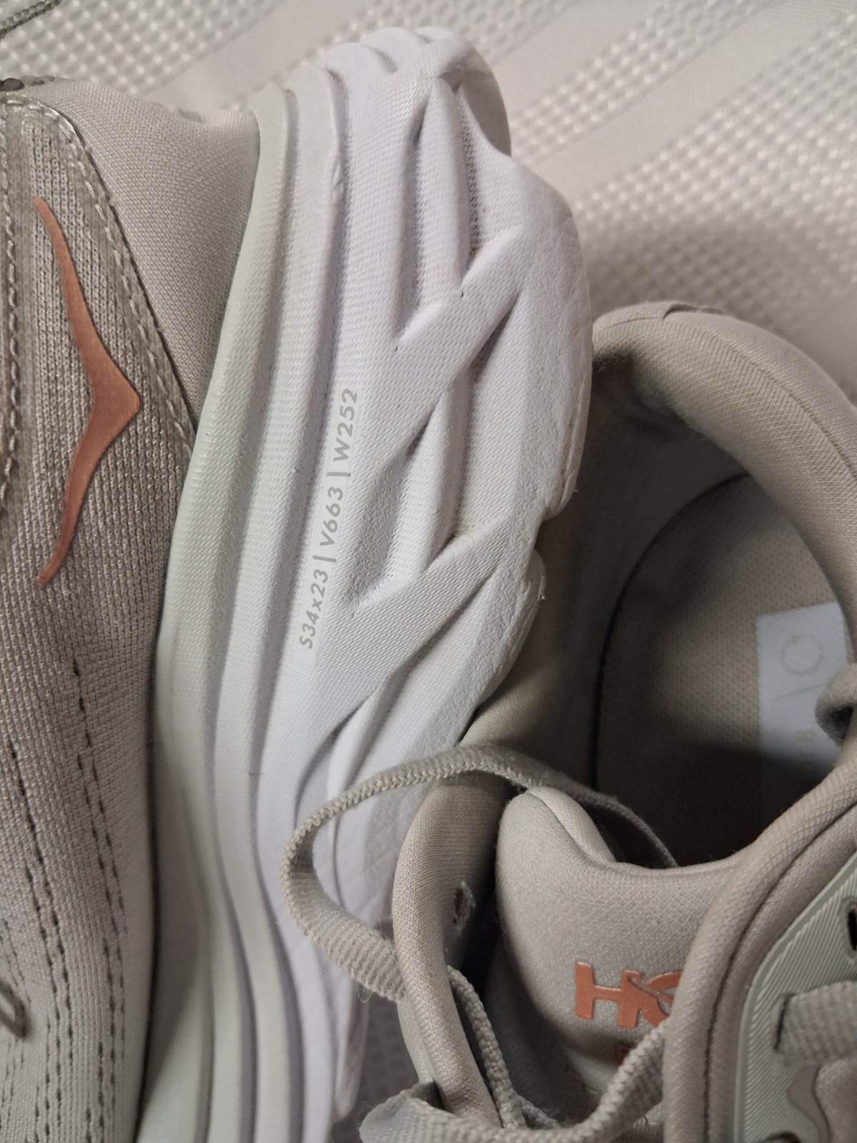 Hoka One One Bondi 8 1127952-HMLR Women 7.5 B Running Shoes Grey Sneakers  thumbnail 3