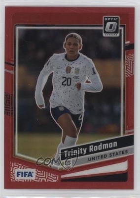 2023-24 Panini Donruss FIFA Optic Red Prizm 4/299 Trinity Rodman #67 0tk0