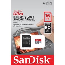 Sandisk SDSQUNC016GAN6 11 Ultra 16GB MicroSDHC Class 10 UHS-I