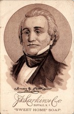 James Polk 1885 J. D Larkin & Co, Sweet Home Soap Victorian Trade Card