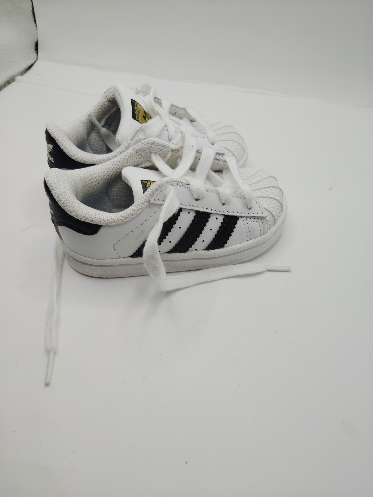 Adidas Toddler Shoes Size 5k Black And White-image