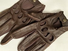 Vintage IsoToner Aris Drivers Gloves Genuine Leather , Size L , Brown
