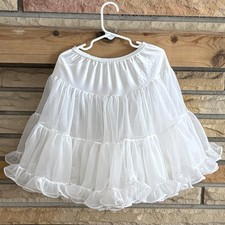 Vintage I-C Mfg Co Girls Sheer Nylon Full Circle Petticoat Crinoline Sz 8 a