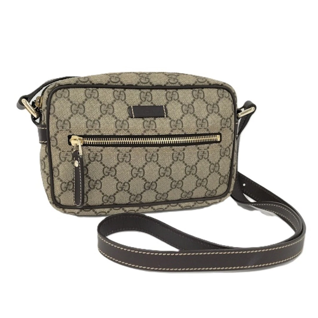 Sac bandoulière Gucci Gg Supreme revêtement PVC beige