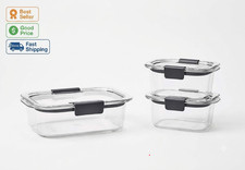 3 Pack Leakproof Food Storage Containers with Airtight Lids BPA Free