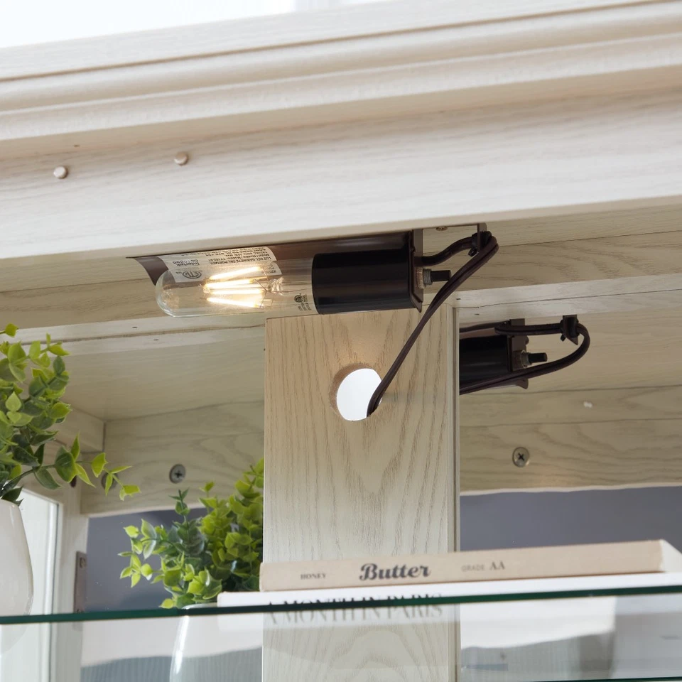 Vitrina Vitrina Antigua con Puertas de Cristal Estantes Ajustables Foto 2 de 4