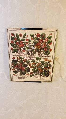 Vintage Fabric Botanical Art Print 11×13in - Image 1