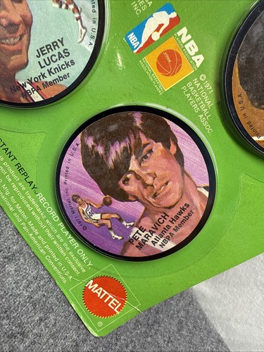 1971 Mattel INSTANT REPLAY Basketball Sealed (4) WILT BAYLOR MARAVICH LUCAS - Picture 3 of 12