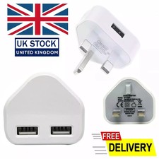 Dual / Single USB Plug Adapter Fast Charger Head c For phone iPhone Samsung lot