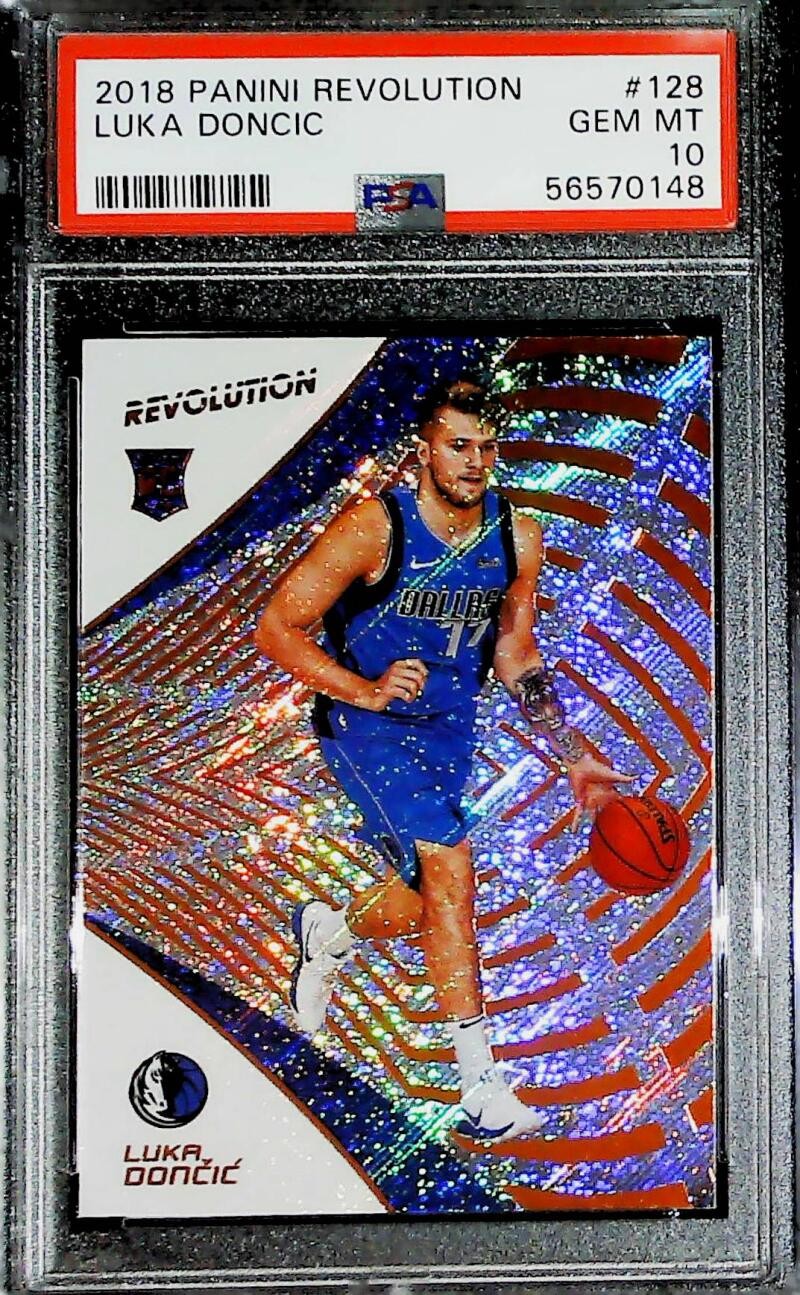 2018-19 Panini Revolution 128 Luka Doncic Dallas Mavericks RC Rookie Card PSA 10