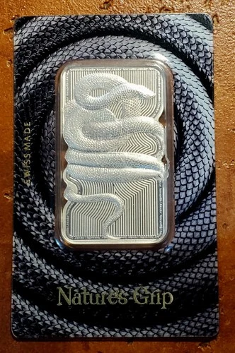 1 Oz Silver Bullion Bar ~ Pamp Suisse ~ Sunbeam Snake ~ NO RESERVE!