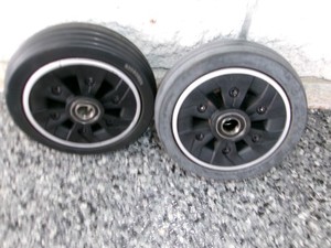 Pair of 6 x 2" Caster Wheels, for Jazzy Air 2 (tires may be discolored) #6173