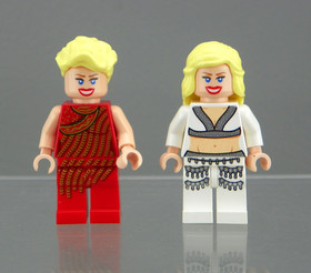 Lego Willie Scott iaj026 7199 Indiana Jones Temple of Doom Minifigure Lot of 2