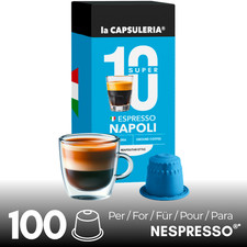 Coffee Napoli Espresso 100 Pods Compatible with Nespresso Original 0.22 per lighter