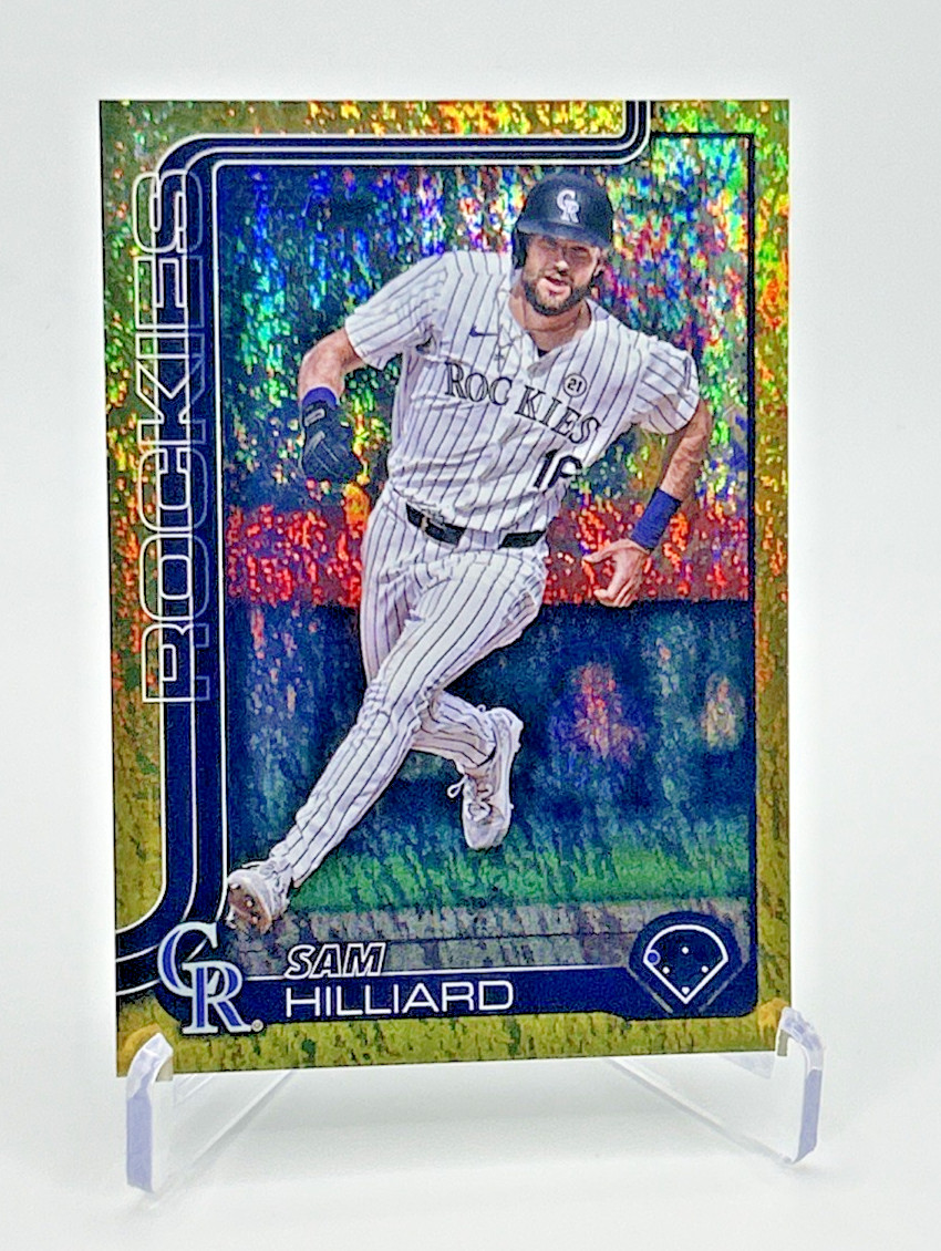 Sam Hilliard 2025 Topps Series 2 Gold Holo Foil /50 Colorado Rockies #627