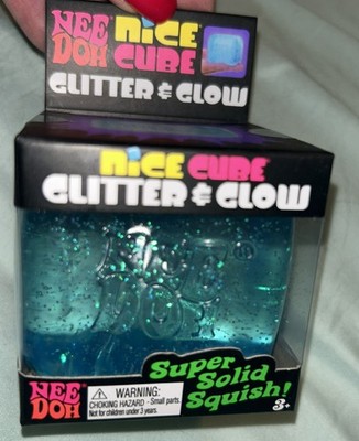 Nee Doh Nice Cube Glitter and Glow Fidget - BLUE Needoh