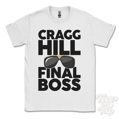 CRAGG HILL FINAL BOSS T-SHIRT lustiges Weihnachtsgeschenk Leeds England Ibiza Parodie
