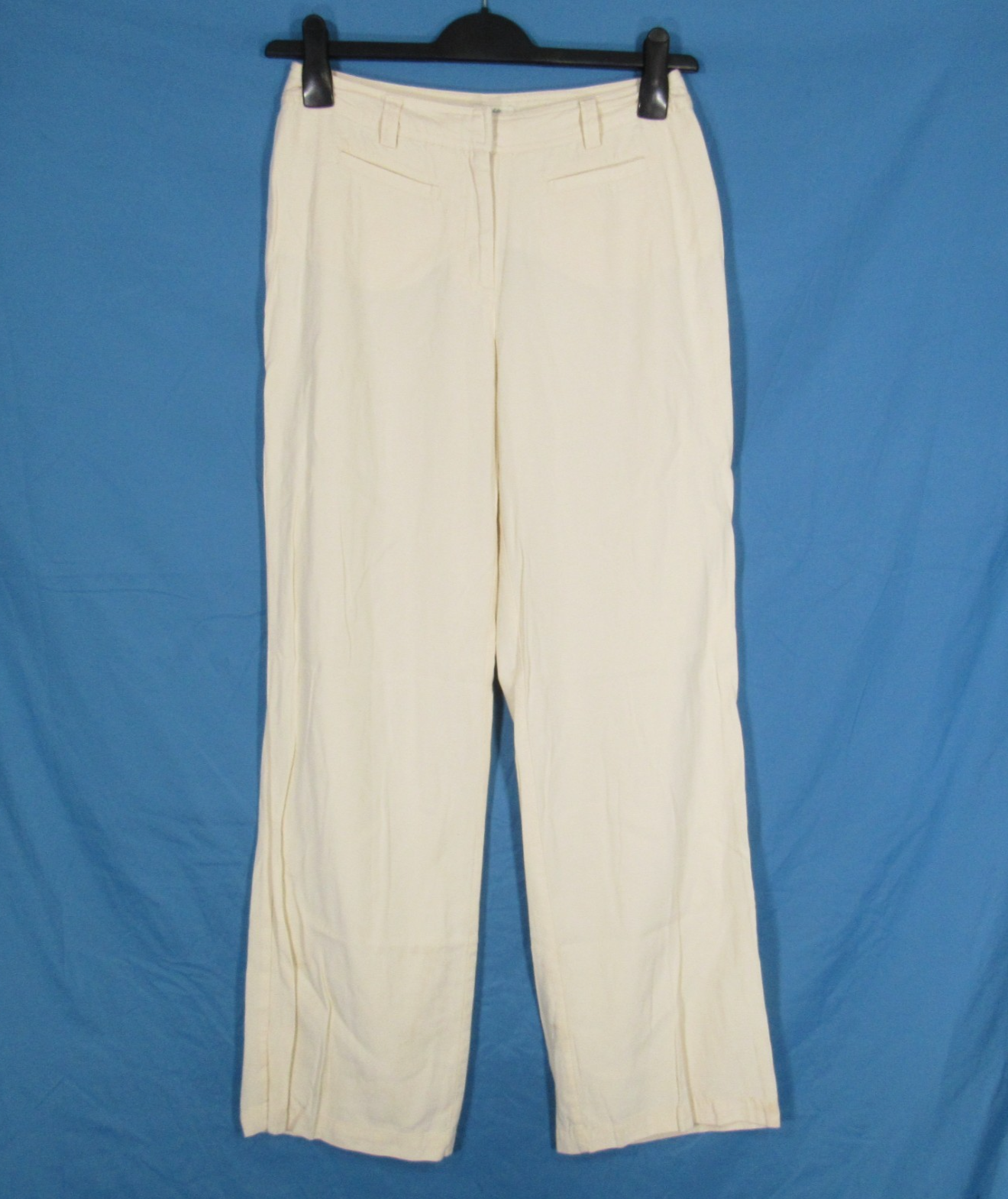 J. JILL Tencel/Cotton IVORY Straight Leg MID-RISE Pockets DRESS PANTS Sz 6