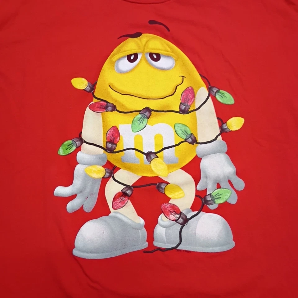 👾Camisa masculina M&M vintage estampa gráfica marca Natal amarela M&M tamanho XL - Imagem 2 de 4