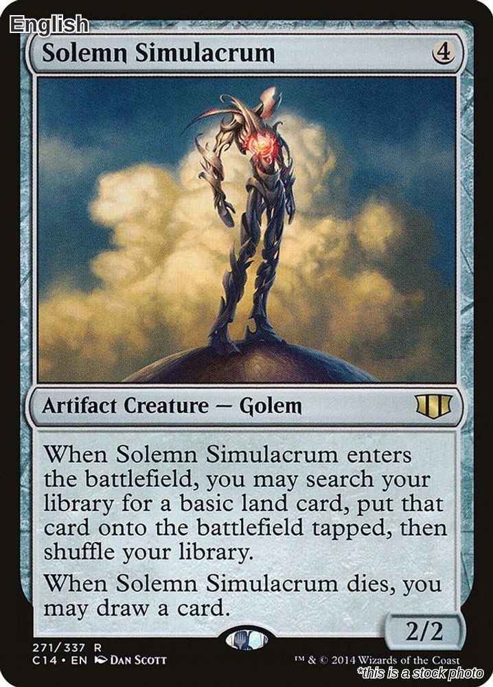 Magic Solemn Simulacrum 271 Rare Commander 2014 NM