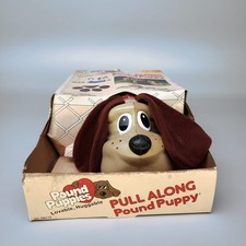 Pound Puppies Pull Along Tonka 1986 Vintage Dog Toy w/Box 700112 Playtime