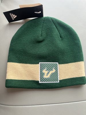 Adidas USF Bulls Beanie Adult Size OSFM Green Cuffless Knit Team Issued NWT