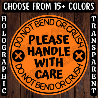 40 DO NOT CRUSH OR BEND STICKERS 2'' LABELS SHIPPING SUPPLIES SCRATCH RESISTANT