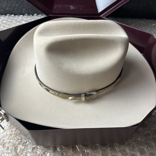 Stetson Skyline 6X Silverbelly Fell Filz Cowboy Hut 7 3/8 R 4" Krempe Made in USA